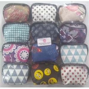 BOLSINHA PORTA MOEDAS - MÉDIA - PACOTE COM 12 UNIDADES